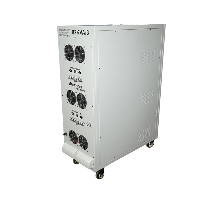 Stabilizzatore di tensione automatico 82KVA, 64KW trifase con servomotore Breckner Germany