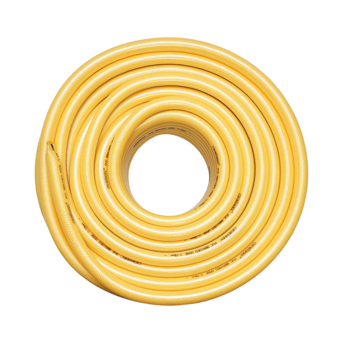 Tubo da giardino in PVC da 19 mm (3/4 pollici) con inserto tessile intrecciato 50 m/rotolo Crownman