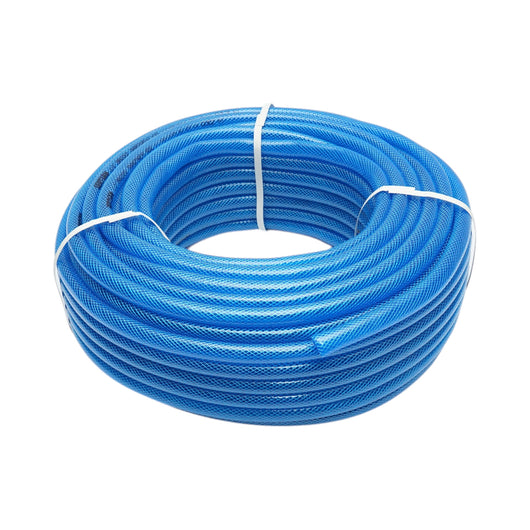 Tubo da giardino in PVC trasparente da 13 mm (1/2 pollice) con inserto tessile intrecciato, rotolo da 50 m Breckner Germany