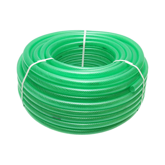 Tubo da giardino in PVC trasparente da 19 mm (3/4 pollici) con inserto tessile intrecciato, rotolo da 50 m Breckner Germany
