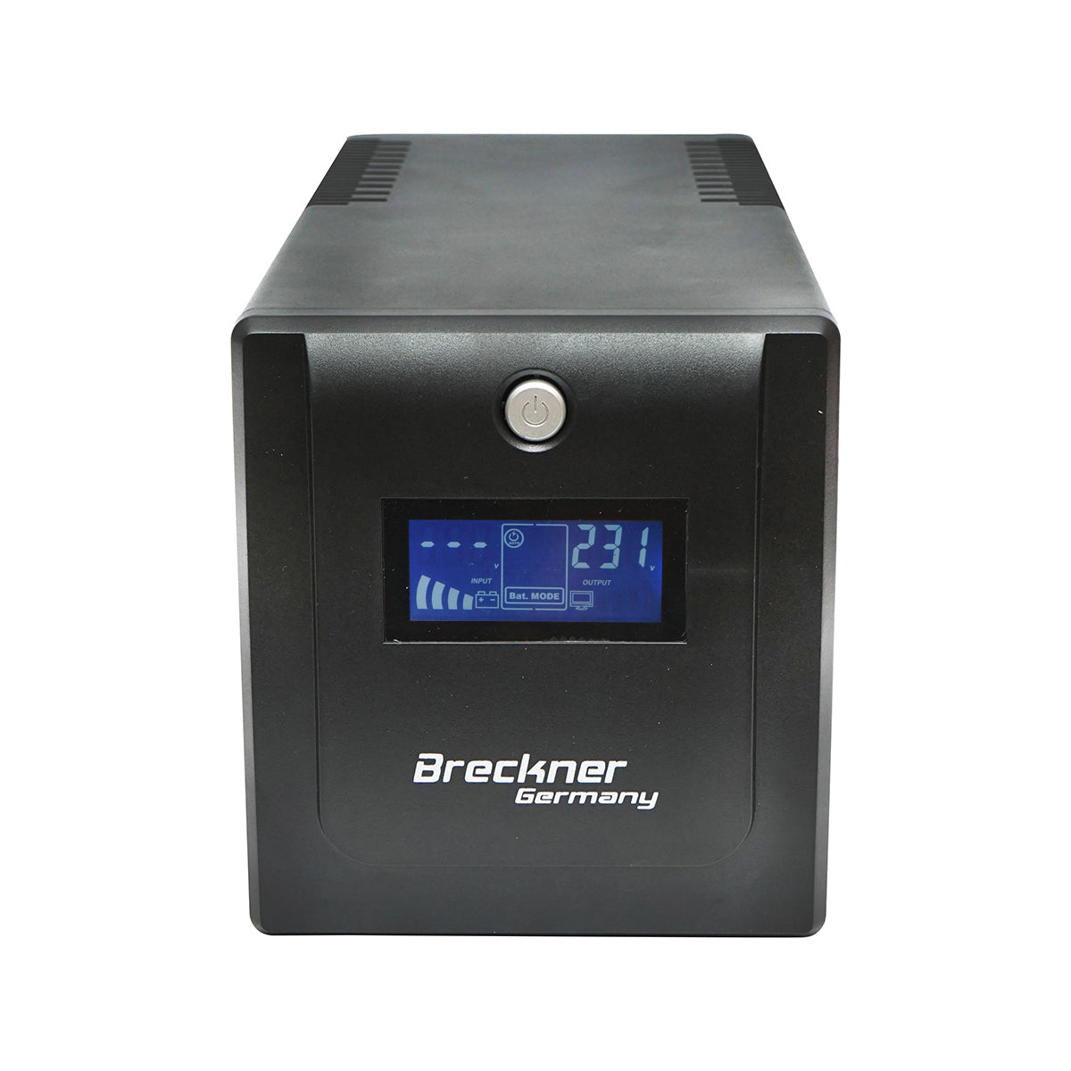 UPS 1000VA / 600W con batterie 2×7Ah, 4 prese Schuko, LCD, USB, AVR Breckner Germany