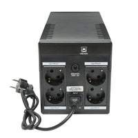 UPS 1000VA / 600W con batterie 2×7Ah, 4 prese Schuko, LCD, USB, AVR Breckner Germany