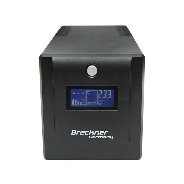UPS 1000VA/600W con 2 batterie da 7,5Ah e 4 prese schuko, LCD, USB Breckner Germany