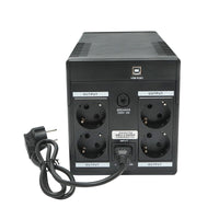 UPS 1000VA/600W con 2 batterie da 7,5Ah e 4 prese schuko, LCD, USB Breckner Germany