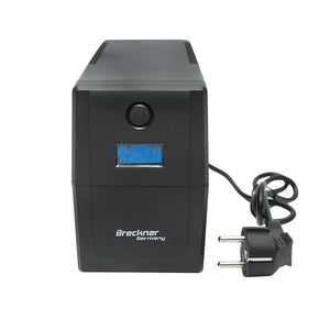 UPS 800VA / 480W con batteria 9Ah, 2 prese Schuko, LCD, USB, AVR Breckner Germany