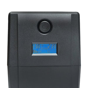 UPS 800VA / 480W con batteria 9Ah, 2 prese Schuko, LCD, USB, AVR Breckner Germany