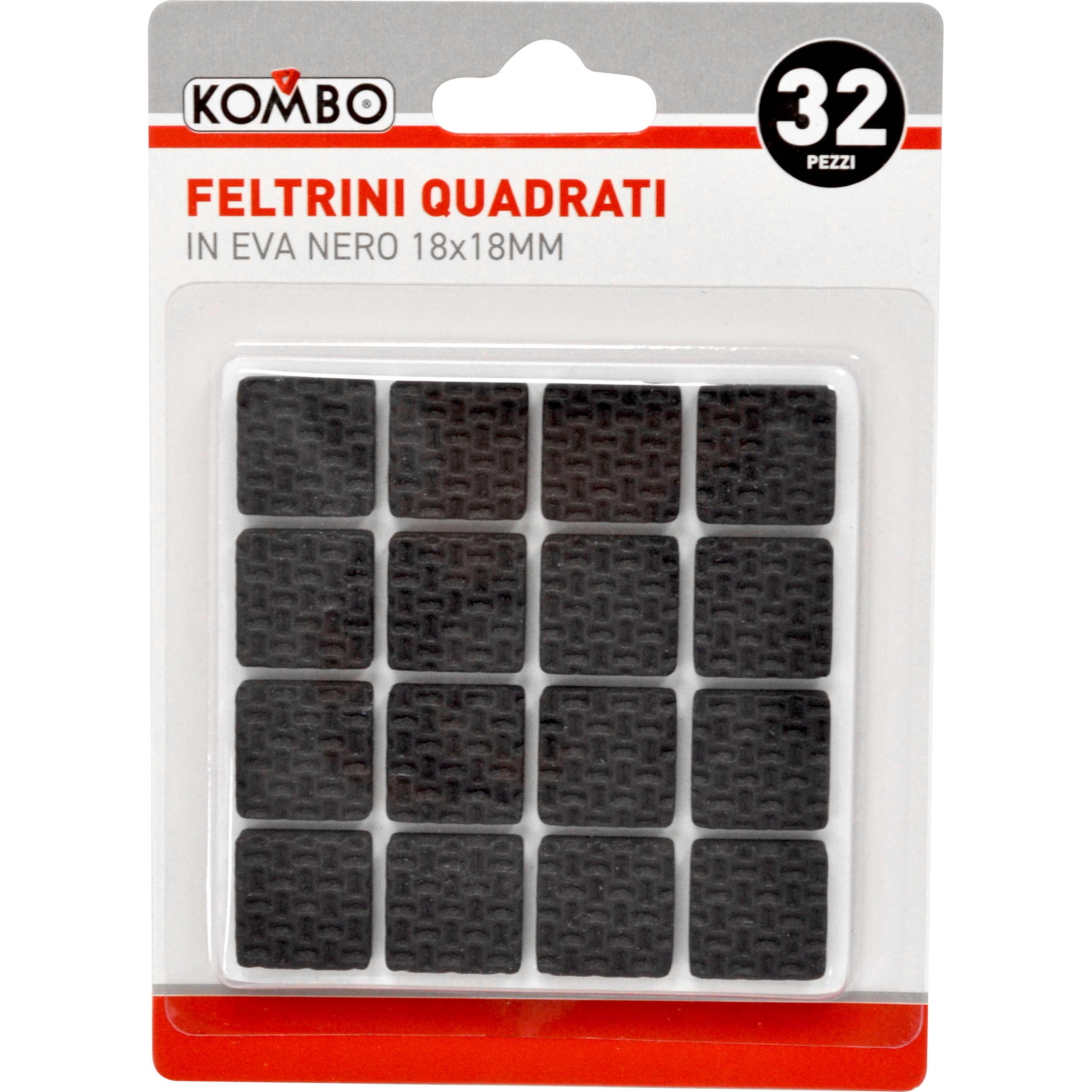 Set 32 pz feltrini quadrati in eva color nero