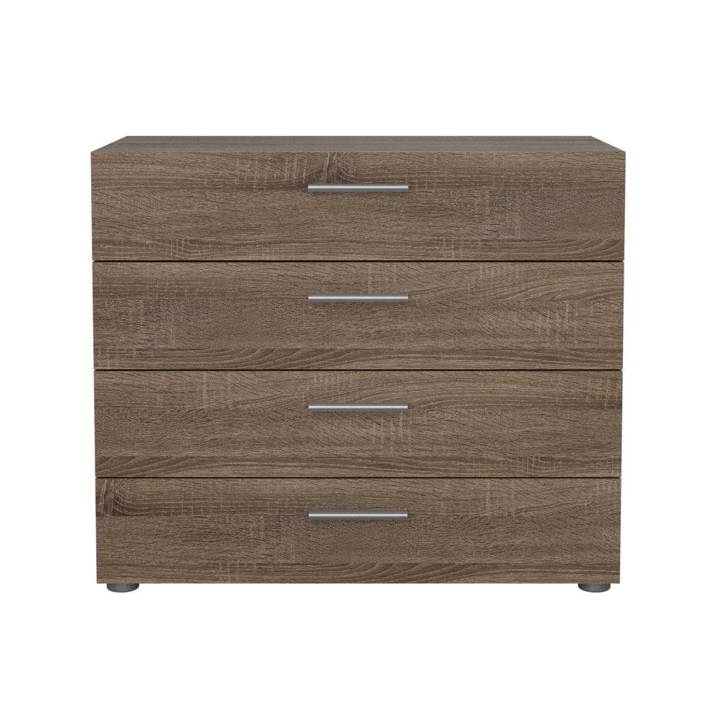 Cassettiera Arwen, Settimino multiuso, Comò camera da letto, Mobile con cassetti, 80x40 h68 cm, Rovere