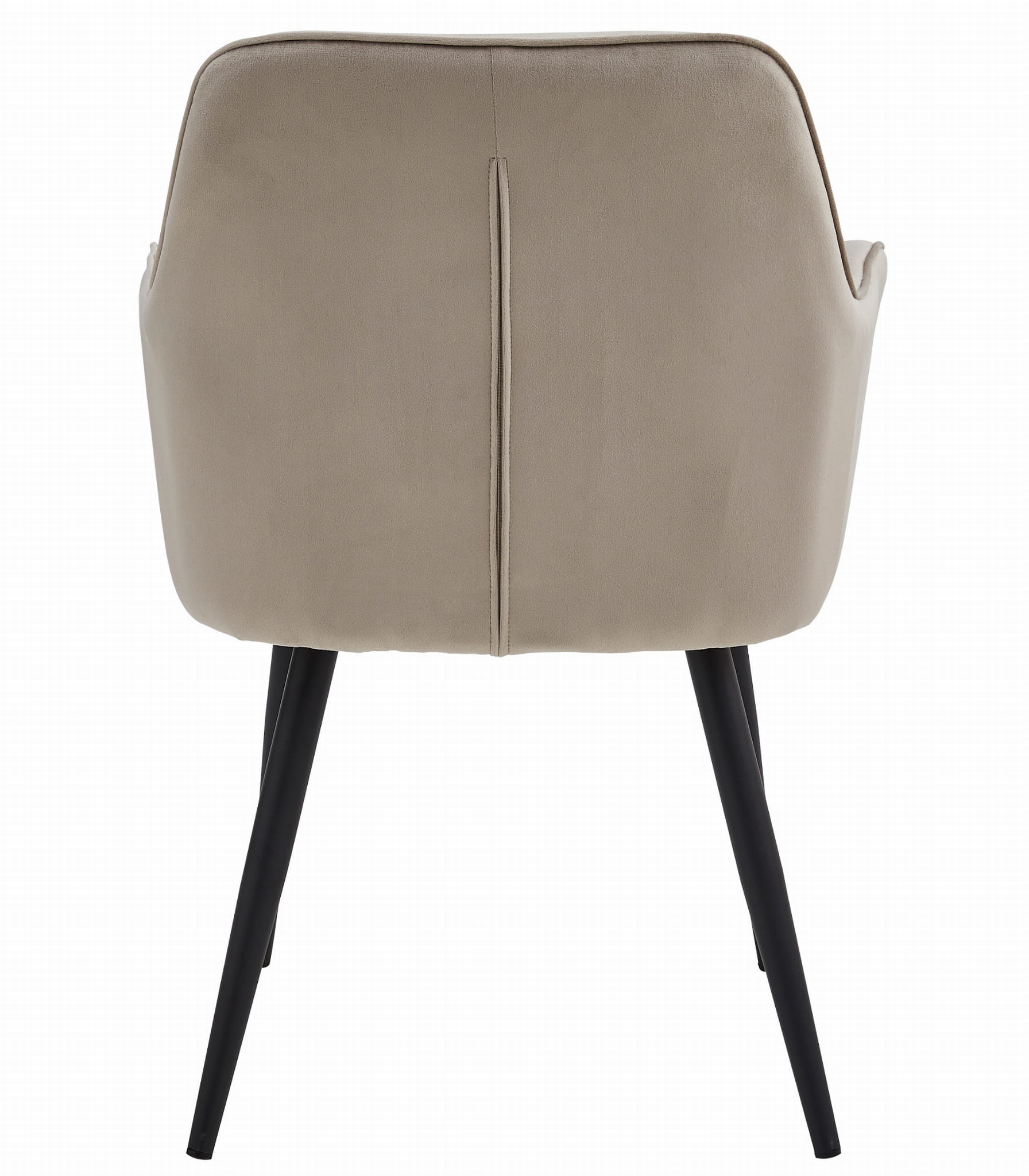 Sedia da pranzo Valora LUKK - Velluto beige scuro con gambe nere x1