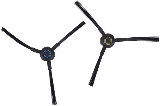 Set di Spazzole per Aspirapolvere Robot - Alta Qualità - Spazzola di Ricambio - Materiale ABS - Adatto per Ilife A9/A7/V8S - 2 Pezzi - 14 x 14 cm - Spazzola per Aspirapolvere Robot