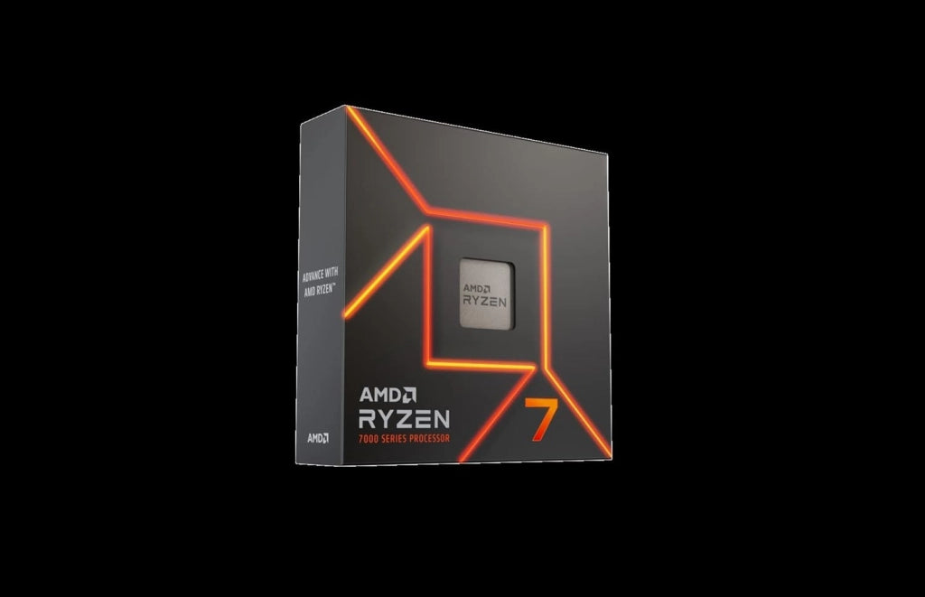 Processore AMD Ryzen 7 7700X (scheda grafica integrata Radeon, 8 cores/16 threads, 105W DTP, AM5 Socket, 40MB cache, Boost di Frequenza fino a 5.4 GHz max, senza ventole)