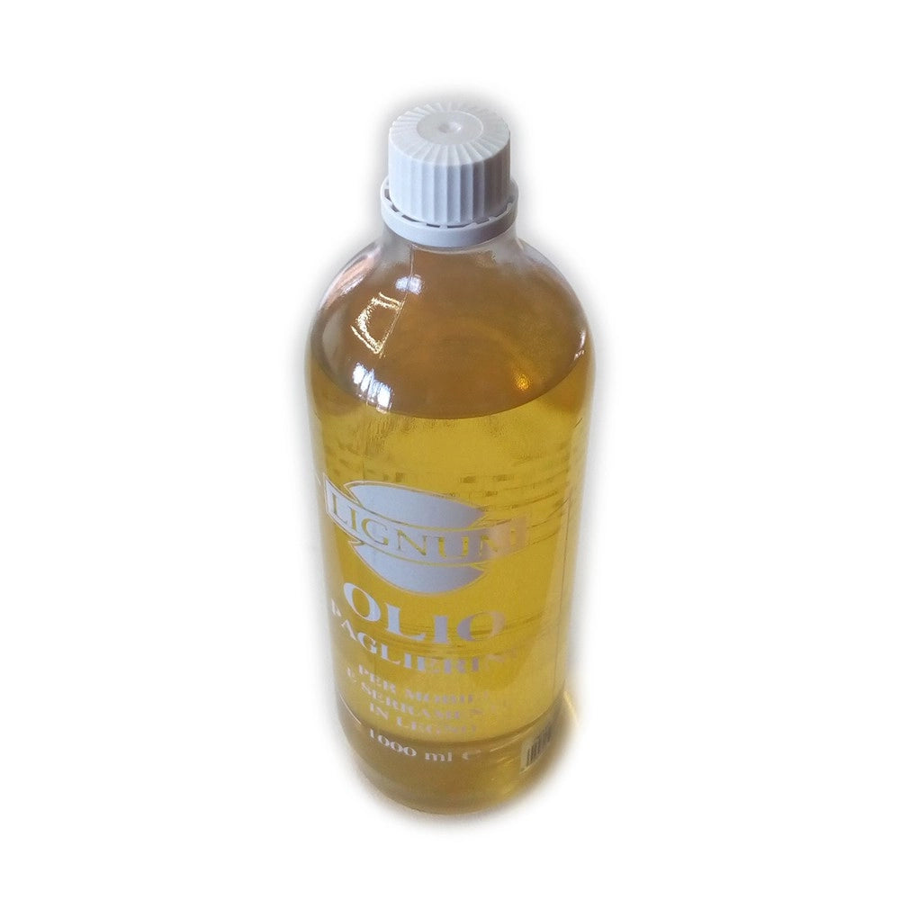Lignum olio giallo paglierino 1lt azione impregnante lucidante impermeabilizzante