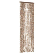 Tenda Antimosche Beige e Marrone Scuro 56x185 cm in Ciniglia CFW8423022