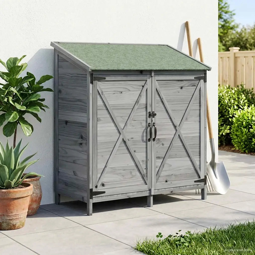 Capanno da Giardino Grigio 106 x 56 x 113,5 cm 42033474