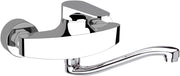 Rubinetto per lavello a muro con bocca a s girevole - serie class line