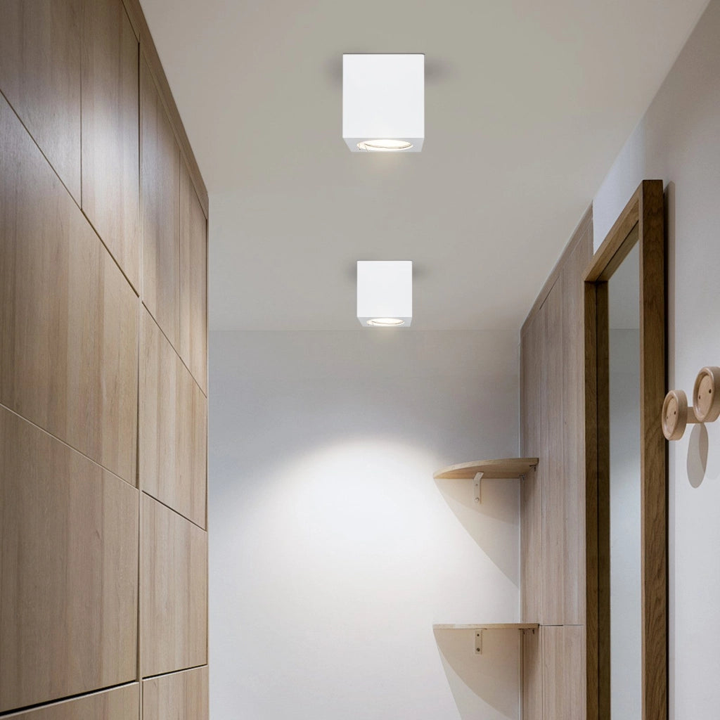 ZMH Lampada da soffitto plafoniera LED bianca GU10 faretto da incasso per soggiorno interno