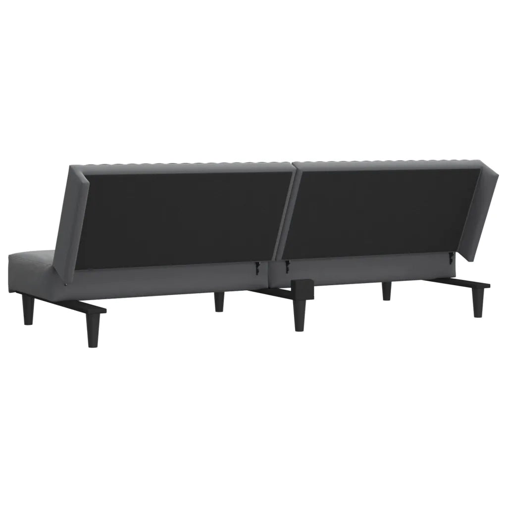 Divano letto | Sof¨¤ letto | Letto singolo a 2 Posti Grigio Scuro in Velluto