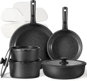 Kit di sostituzione gomme con maniglie rimovibili - 15 pezzi - nero - antiaderente