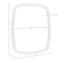 Specchio quadrato da parete in noce