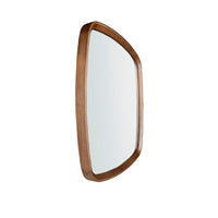 Specchio quadrato da parete in noce