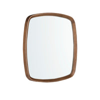Specchio quadrato da parete in noce