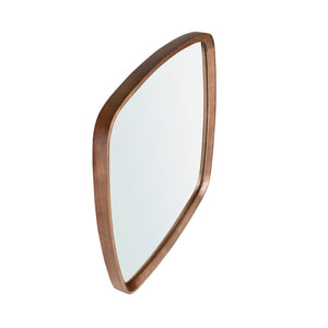 Specchio quadrato da parete in noce