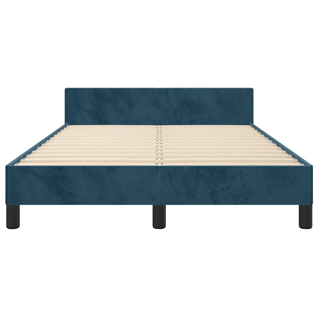 Giroletto senza Materasso-Struttura Letto Blu Scuro 120x190 cm Velluto 305973