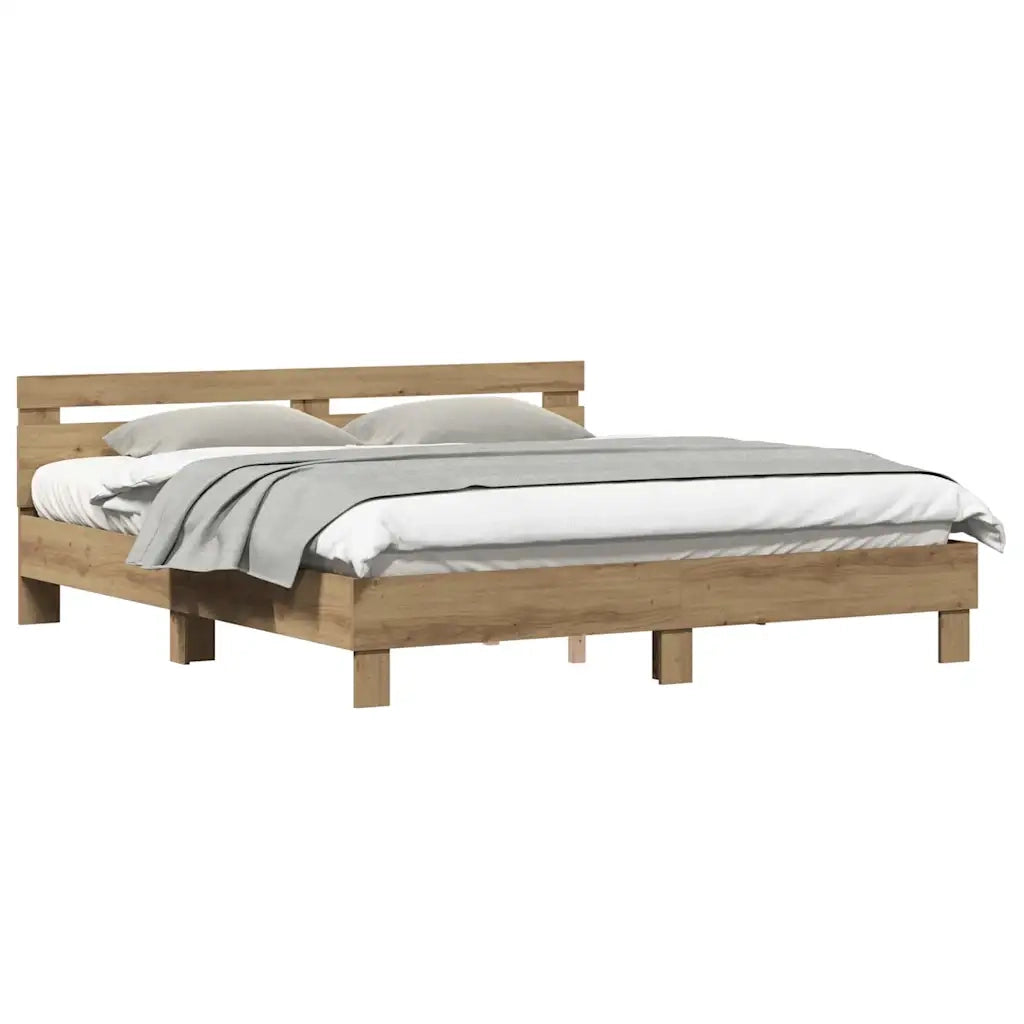vidaXL Struttura del letto Rovere artigianale 180 x 200 cm