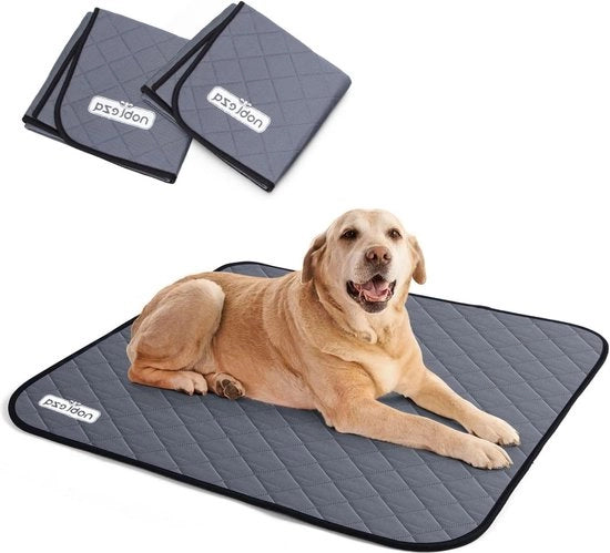 Materassini assorbenti lavabili per cani - Pannelli di addestramento per urina di cani - Educatore per cuccioli riutilizzabile - Confezione da 2 - L (81 x 72 cm)