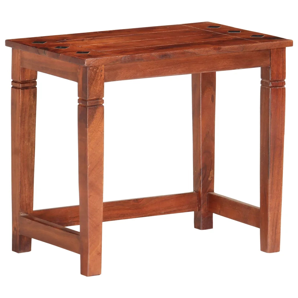Tavolini Impilabili 3 pz in Legno Massello di Acacia 286263