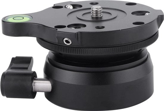 Stativa per fotocamera DSLR in lega di alluminio - Pannello panoramico resistente al trascinamento nero