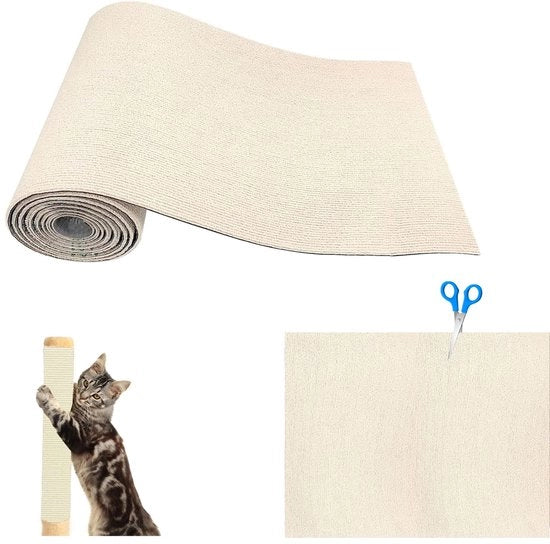 Mat per gatto autoadesivo, pannelli per gatto, piattaforma per gatto, striscia per gatto, pannelli per gatto (bianco di riso 30 x 100 cm)