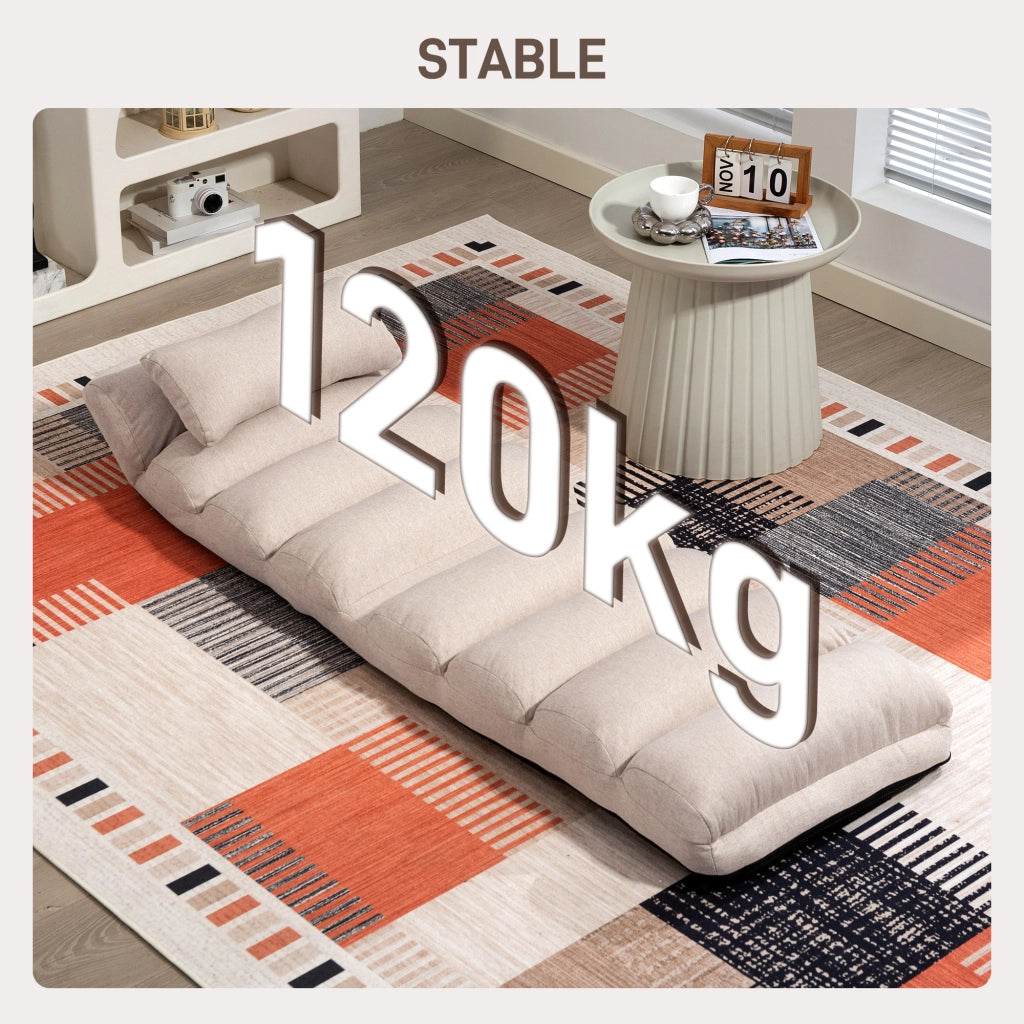 Poltrona reclinabile ¨C zephmum ¨C beige, 58x119x78 cm