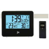 Lowell, Orologio Sveglia Digitale Led Casetta, Rosa, Con Temperatura e Calendario