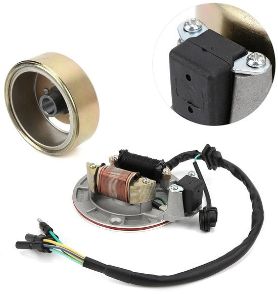 Stator di Accensione Adatto per Motociclette Lifan 50-125cc - 12V Spettro di Illuminazione - Riparazione - Pit Dirt Bike - Motore - Installazione Facile - Stator di Motore
