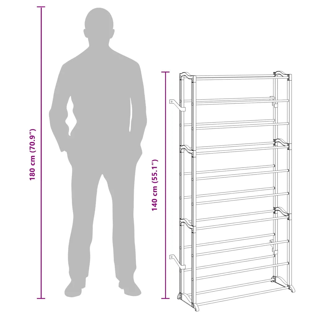 Scarpiera Portascarpe con 10 Scaffali 60717