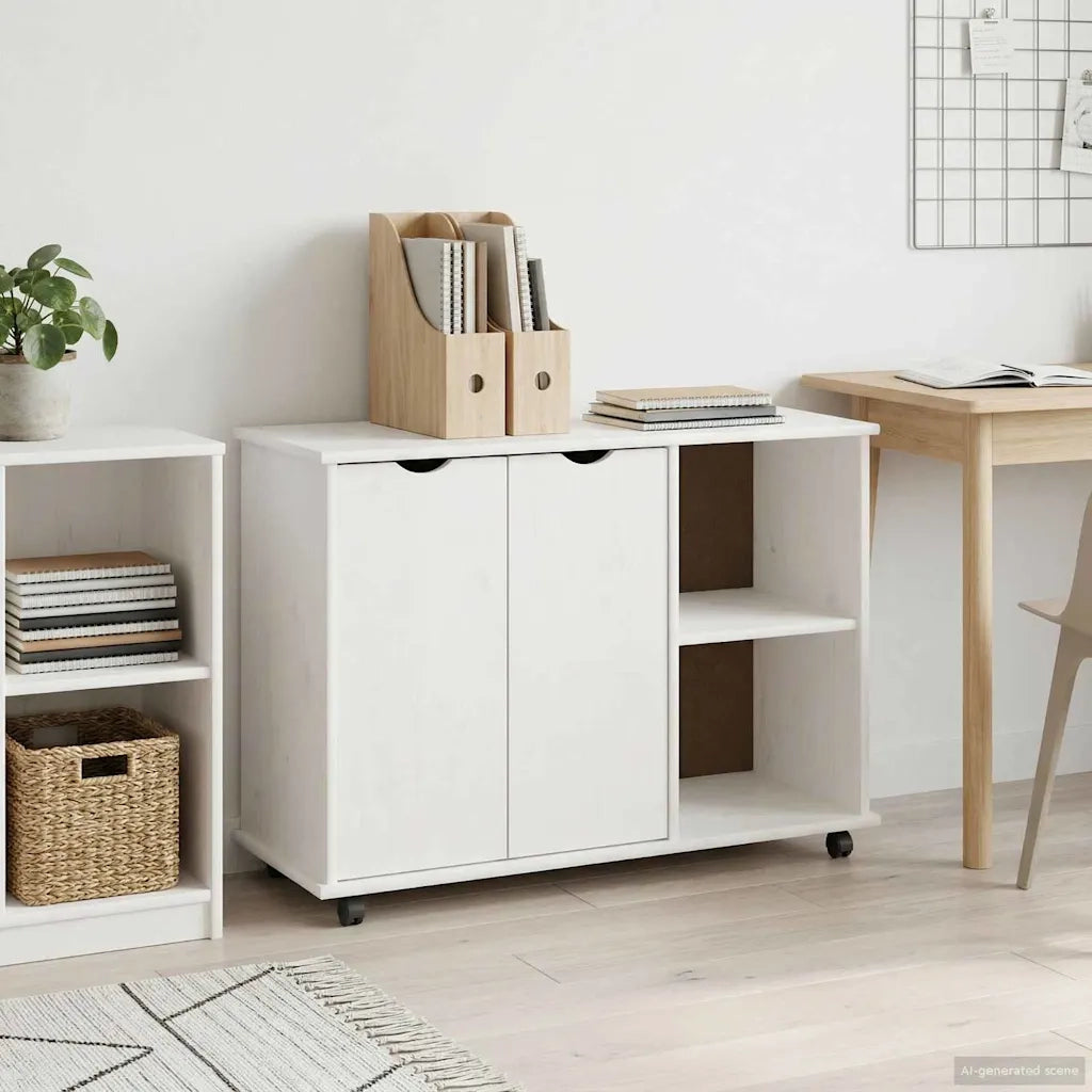 Mobile con Ruote con ruota Bianco 100 x 39 x 65,5 cm