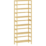 Scaffale portaoggetti da terra 60x26x161 cm in bambù naturale， 6 ripiani