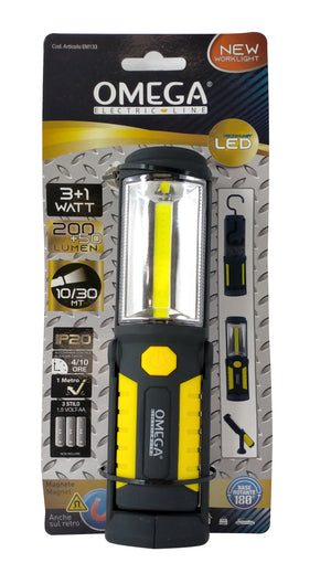 TORCIA WORK LIGHT LED COB 3W + 1W CON MAGNETI