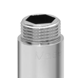 Prolunga da 1/2"  femmina - maschio cromato lucido