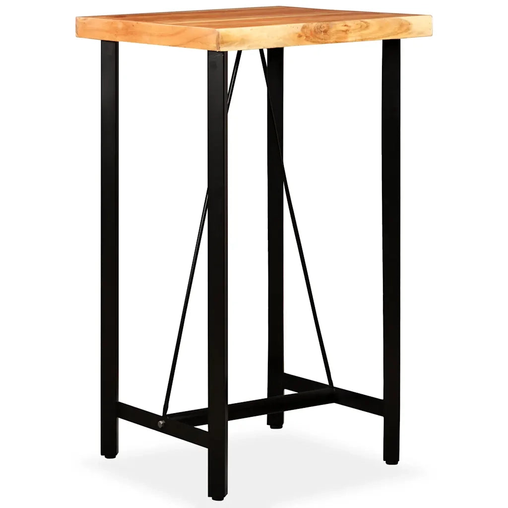 Tavolino da Bar in Legno Massello di Acacia 60x60x107 cm cod mxl 15482