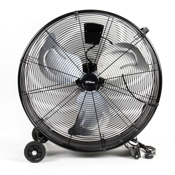 Ventilatore industriale 60 cm 180 W Ventilatore a tamburo da pavimento portatile con cavo e 3 velocità