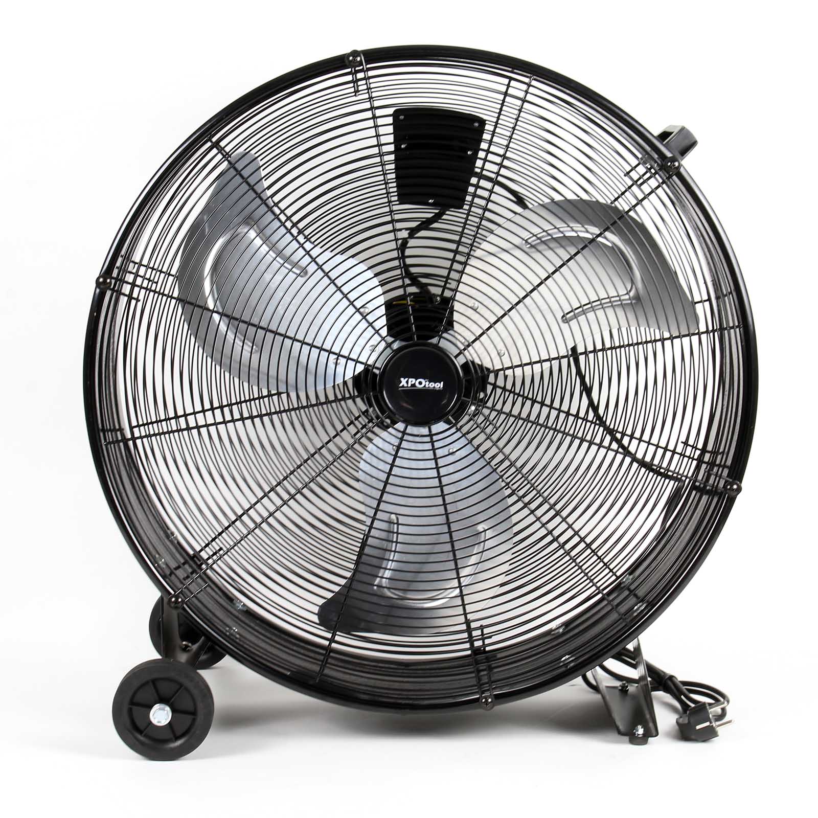 Ventilatore industriale 60 cm 180 W Ventilatore a tamburo da pavimento portatile con cavo e 3 velocità