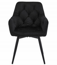 VALORA LUKK360 Sedia girevole in velluto - Nero x 1