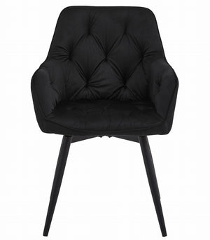 VALORA LUKK360 Sedia girevole in velluto - Nero x 1