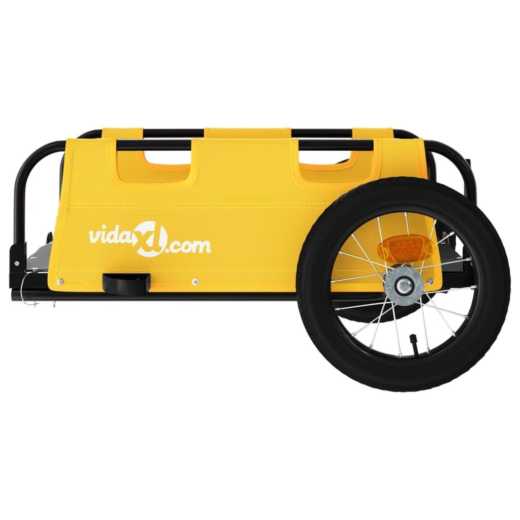 Rimorchio per bici carrello tessuto Oxford ferro giallo 02_0044194
