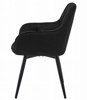 VALORA LUKK360 Sedia girevole in velluto - Nero x 1