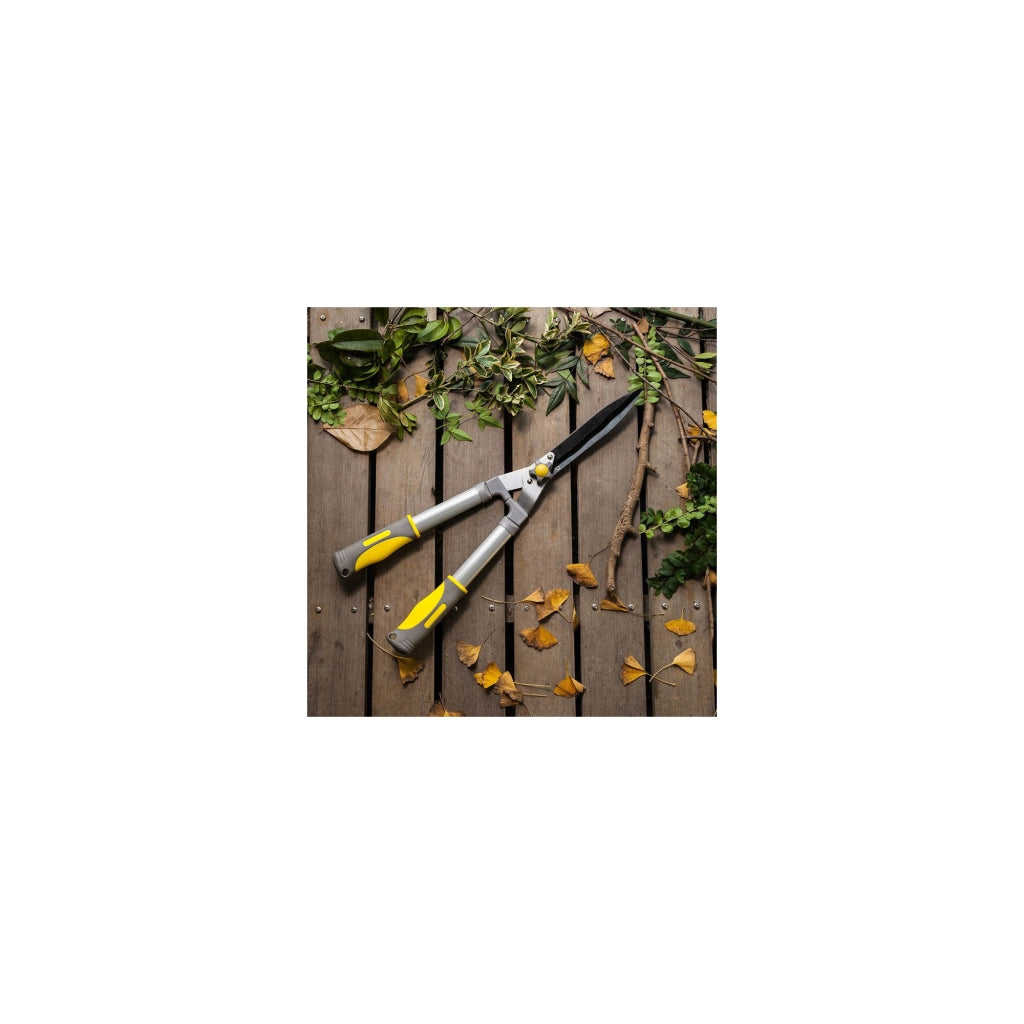 Forbici per siepi con lame ondulate - Suan - Rivestimento antiscivolo - Dimensioni : 58 x 21 cm