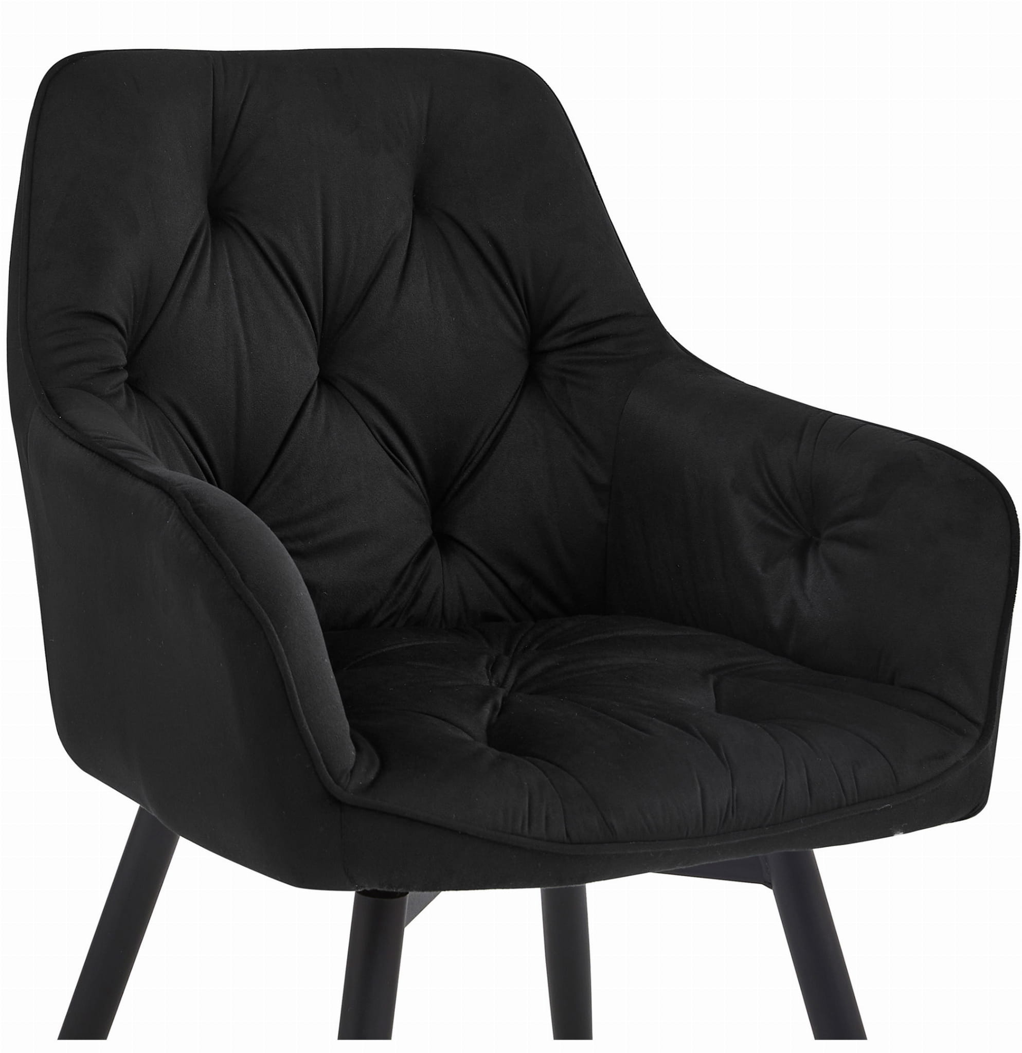 VALORA LUKK360 Sedia girevole in velluto - Nero x 1