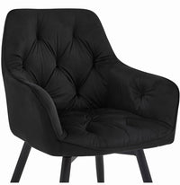 VALORA LUKK360 Sedia girevole in velluto - Nero x 1